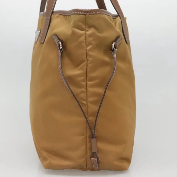 PRADA Tote Bag Nylon Brown Silver Auth 139072 - Picture 5 of 16